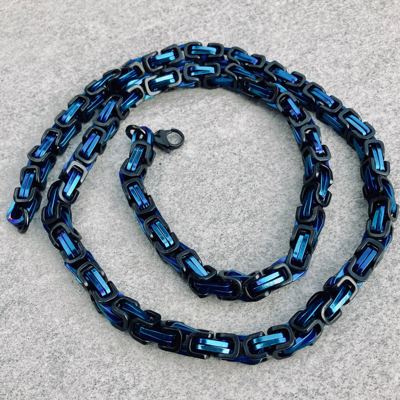 Sanity Jewelry Necklace Necklace - Blue & Black - Daytona Beach Deluxe - 1/4 inch wide