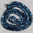 Sanity Jewelry Necklace Necklace - Blue & Black - Daytona Beach Deluxe - 1/4 inch wide