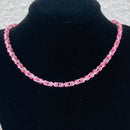 SANITY JEWELRY® Necklace Necklace - Pink & Silver - Daytona Beach Mini 1/8" wide