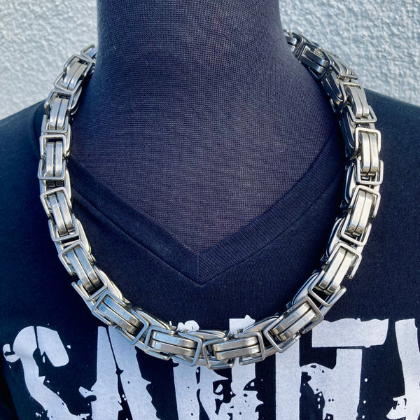 Sanity Jewelry Necklace Necklace - Polished Stainless - Daytona Beach CVO 1 inch wide