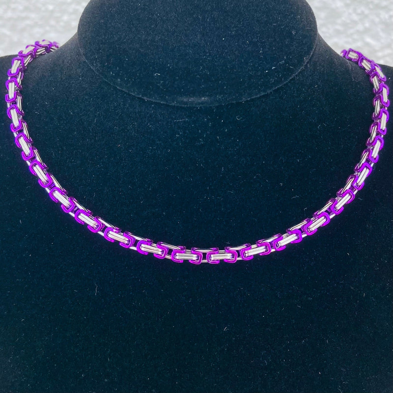 SANITY JEWELRY® Necklace Necklace - Purple & Silver - Daytona Beach Mini 1/8" wide