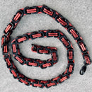 Sanity Jewelry Necklace Necklace - Red & Black - Daytona Beach Deluxe - 1/4 inch wide