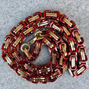 Sanity Jewelry Necklace Necklace - Red & Gold - Daytona Beach Deluxe - 1/4 inch wide