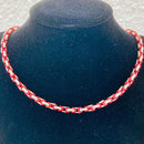 SANITY JEWELRY® Necklace Necklace - Red & Silver - Daytona Beach Mini 1/8" wide