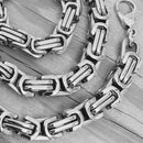 Necklace - Stainless Steel - Daytona Beach Deluxe 1/4 inch wide Necklace Biker Jewelry Skull Jewelry Sanity Jewelry Stainless Steel jewelry