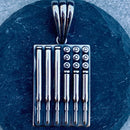 Sanity Jewelry Necklace PENDANT ONLY - NO chain included "Sanity's Combo" - American Flag with Shell Casings  (284) & Daytona Beach Chain 1/4 inch wide