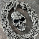 Sanity Jewelry Necklace "Sanity's Combo" - American Flag Skull Pendant & Necklace (277)