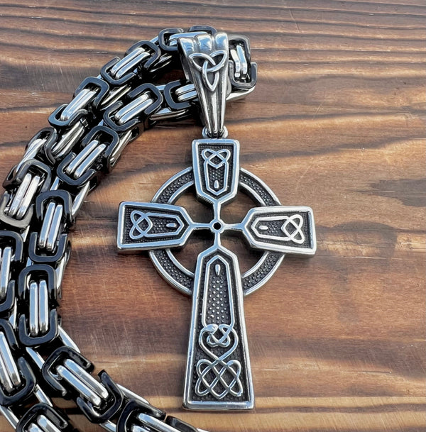 Sanity Jewelry Necklace "Sanity's Combo" - Celtic High Cross Pendant & Necklace (806)