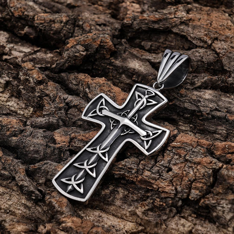 Sanity Jewelry Necklace "Sanity's Combo" - Cross - Triquetra Cross Pendant & Necklace (693)