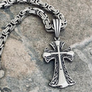 Sanity Jewelry Necklace "Sanity's Combo" - Crusaders Cross (691) & Daytona Beach Chain 1/4 inch wide