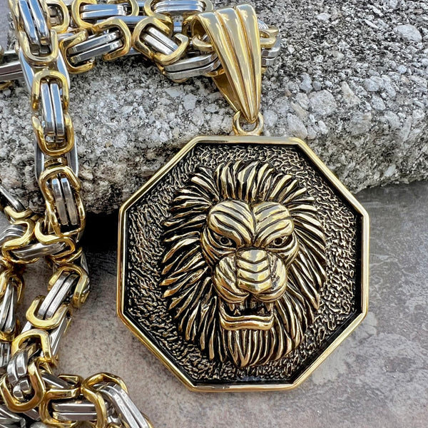 Sanity Jewelry Necklace "Sanity's Combo" - Lion - Gold Pendant & Necklace (779)