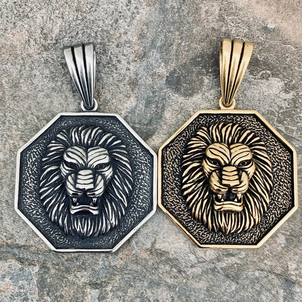 アクセサリー lion1123-25000 925 Sterling Silver Lion Pendant - Powerful Regal Design - VY Jewelry