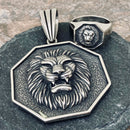 Sanity Jewelry Necklace "Sanity's Combo" - Lion - Silver Pendant & Necklace (774)