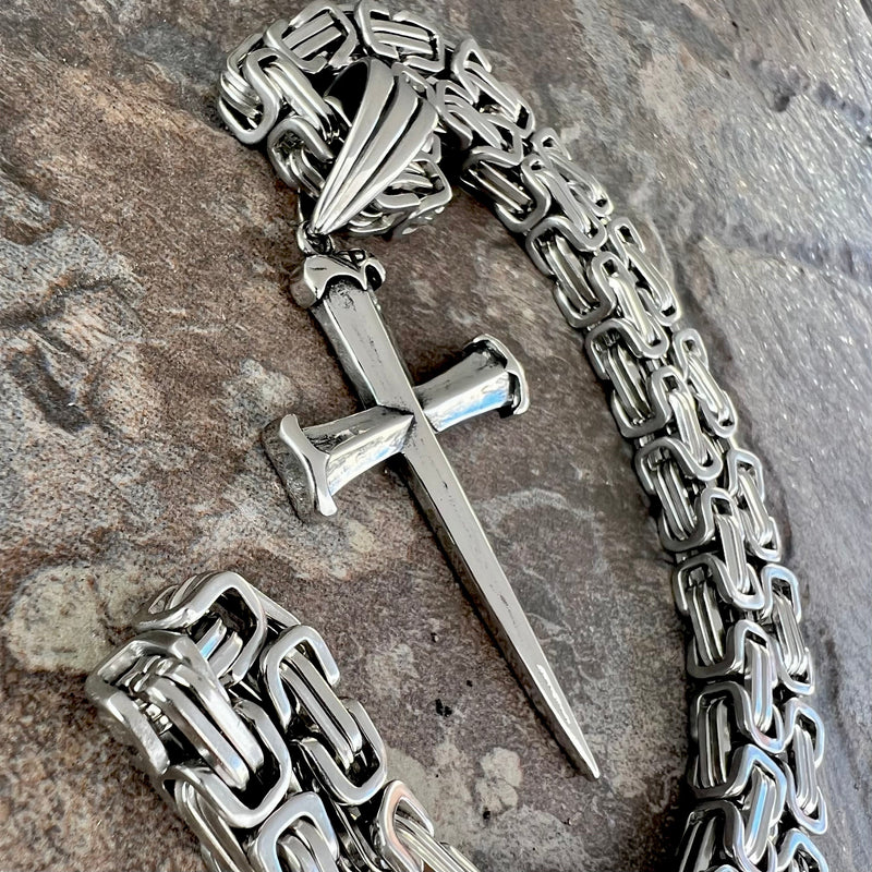 Sanity Jewelry Necklace "Sanity's Combo" - Sanity's Spike Cross Pendant & Necklace (730)