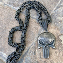 Sanity Jewelry Necklace "Sanity's Combo" - Skull Galvanized Pendant & Necklace (466)