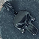 Sanity Jewelry Necklace "Sanity's Combo" - Skull Matte Black Pendant & Necklace (467)