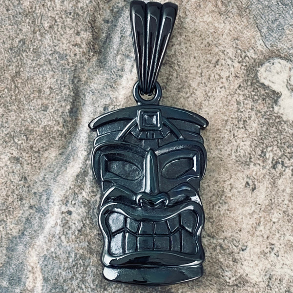 Sanity Jewelry Necklace "Sanity's Combo" - Tiki Man Skull - Black (301) & Chain