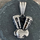 Sanity Jewelry Necklace "Sanity's Combo" - V-Twin Motor Pendant & Necklace (458)