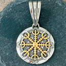 Sanity Jewelry Necklace "Sanity's Combo" - Viking - Helm of Awe - Gold & Silver Pendant & Necklace (793)