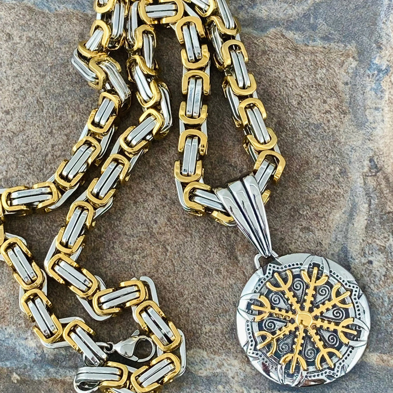 Gold viking necklace discount