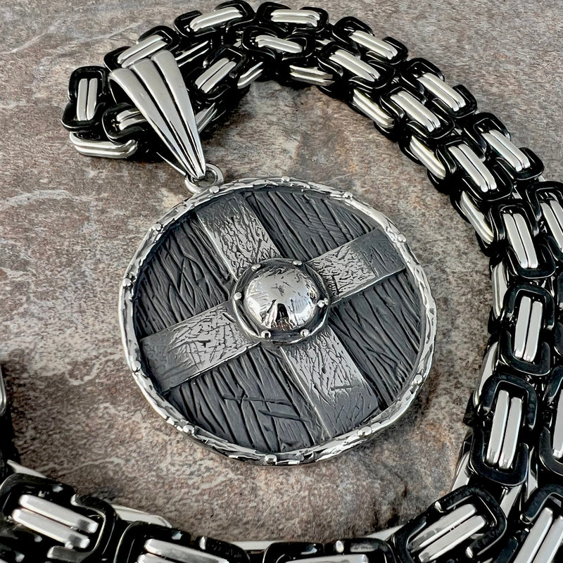 Sanity Jewelry Necklace "Sanity's Combo" - Viking Shield Pendant & Necklace (488)