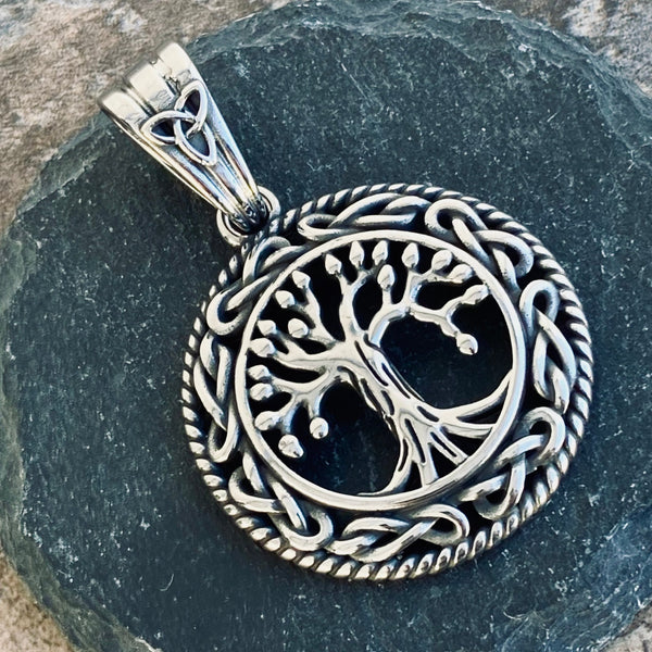 Sanity Jewelry Necklace "Sanity's Combo" - Viking - Tree of Life Round - Yggdrasil Pendant & Necklace (815)