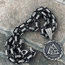 Sanity Jewelry Necklace "Sanity's Combo" - Viking - Valknut Round Pendant & Necklace (797)
