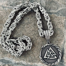 Sanity Jewelry Necklace "Sanity's Combo" - Viking - Valknut Round Pendant & Necklace (797)