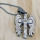 Sanity Jewelry Necklace Sanity Wing Cross - Pendant with Classic Rope Chain or Omega - SK2600
