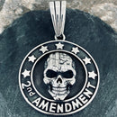 Sanity Jewelry Pendant "Sanity's Combo" - 2nd Amendment (442) & Daytona Beach Chain 1/4 inch wide