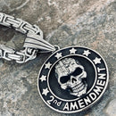 Sanity Jewelry Pendant "Sanity's Combo" - 2nd Amendment (442) & Daytona Beach Chain 1/4 inch wide