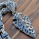 Sanity Jewelry Pendant "Sanity's Combo" - Viking - Arrow Head W/Viking Compass Pendant & Necklace (PEN810)