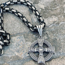 Sanity Jewelry Pendant "Sanity's Combo" - Viking - Celtic Cross (796) & Daytona Beach Chain 1/4 inch wide