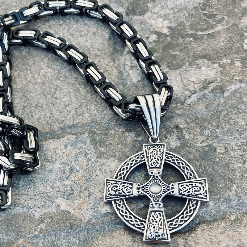 14K Gold Embossed Celtic Cross Pendant, From… | My Irish Jeweler