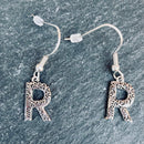 SANITY JEWELRY® R Ladie's Letter Earrings