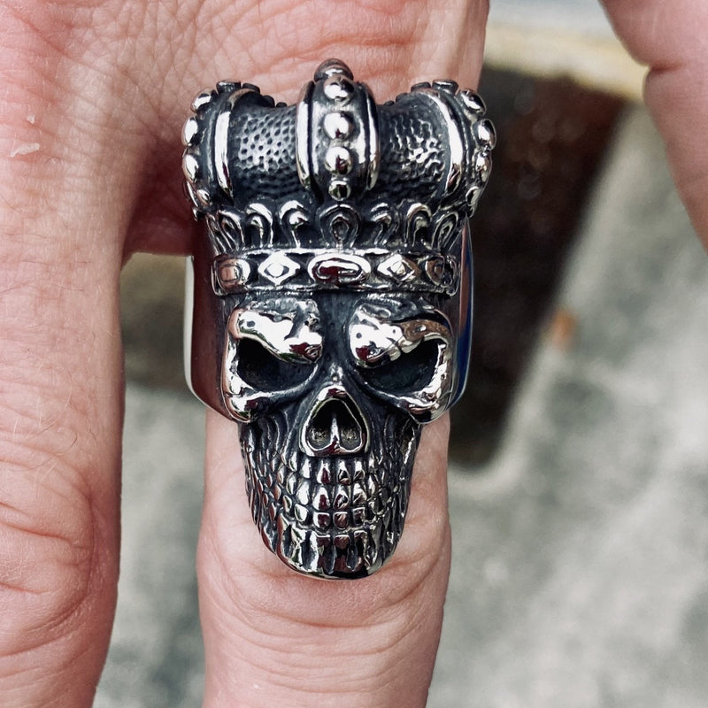 Skull King - Size 10-17 - R100 Ring Biker Jewelry Skull Jewelry Sanity Jewelry Stainless Steel jewelry