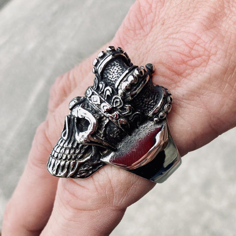 Skull King - Size 10-17 - R100 Ring Biker Jewelry Skull Jewelry Sanity Jewelry Stainless Steel jewelry