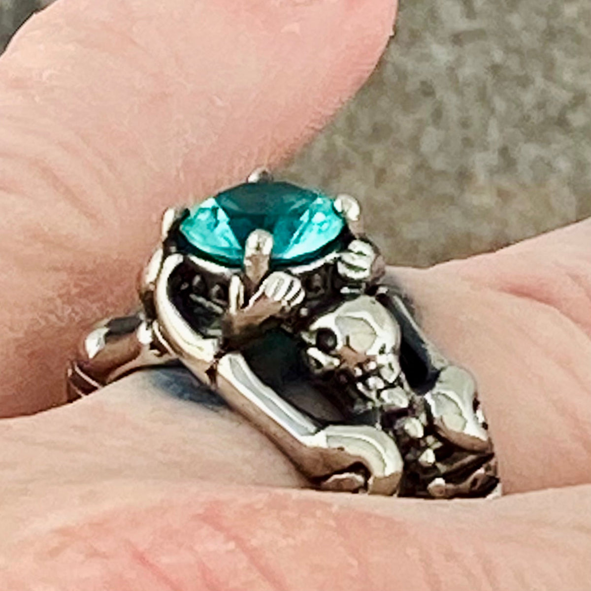 Ladies Ring | 03 March Birthday - Aquamarine For Biker