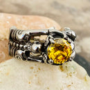 Sanity Jewelry Ring Ladies Ring - 11 November Birthday - Citrine - Size 4-11 - R117