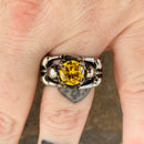 Sanity Jewelry Ring Ladies Ring - 11 November Birthday - Citrine - Size 4-11 - R117