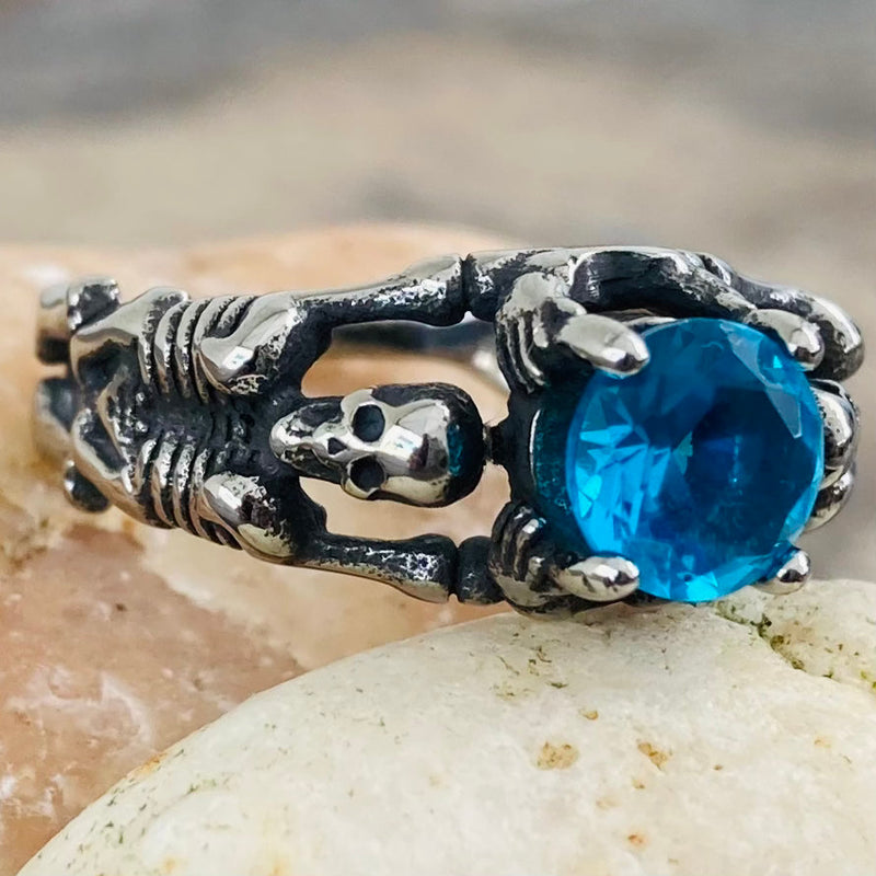 Sanity Jewelry Ring Ladies Ring - 12 December Birthday - Blue Topaz - Size 4-11 - R118
