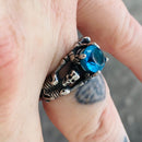 Sanity Jewelry Ring Ladies Ring - 12 December Birthday - Blue Topaz - Size 4-11 - R118