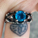 Sanity Jewelry Ring Ladies Ring - 12 December Birthday - Blue Topaz - Size 4-11 - R118