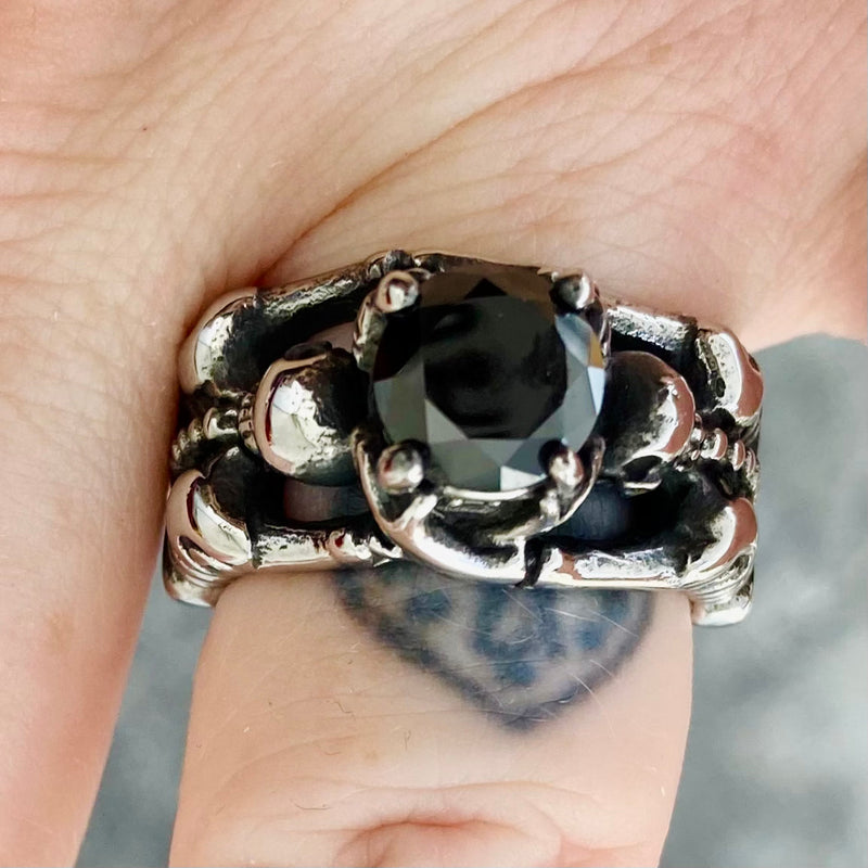Ladies Ring | Black Ring for Biker | Biker Jewelry | Sanity Jewelry 7