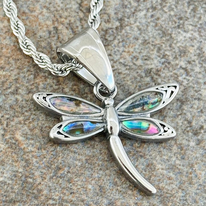 Sanity Jewelry Sea Shell - Mini Dragonfly Pendant & Classic Rope Necklace - SK2540M