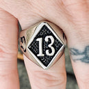 Sanity Jewelry Skull Ring 13 Ring - Silver - Sizes 7-18  - R41