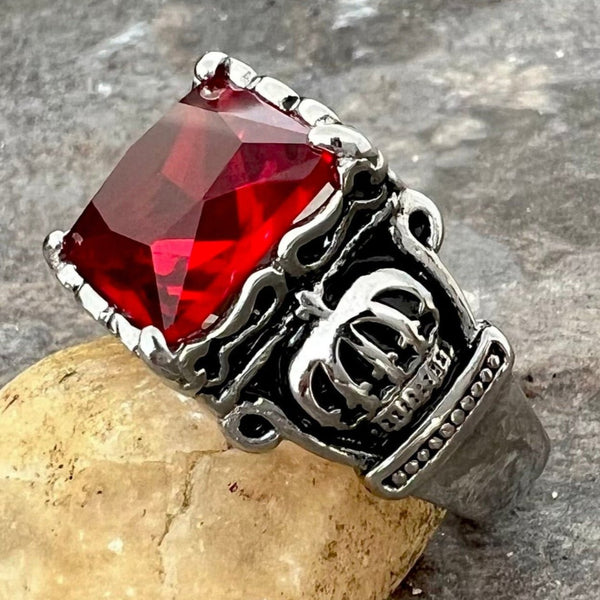 Crown Ring Royal Mens Rings Crown Ring Gothic Male Rings Silver