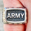 Sanity Jewelry Skull Ring Army with Screws - Sizes 9-17 - R81