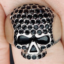 Sanity Jewelry Skull Ring Bling Skull Ring - Black - Sizes 4-12 - R47