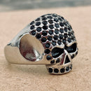 Sanity Jewelry Skull Ring Bling Skull Ring - Black - Sizes 4-12 - R47